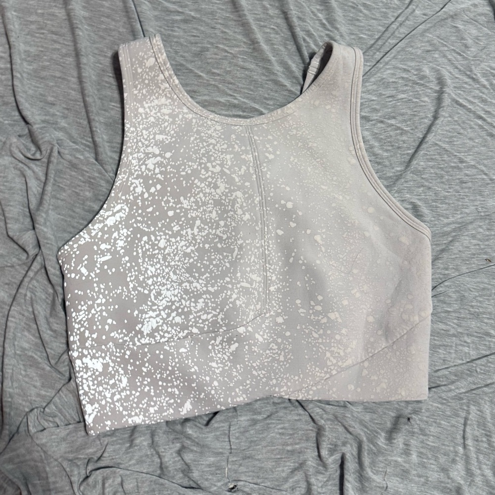 Lululemon White Speckled Women's Workout Top